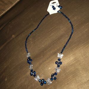 Trisha W. Des. Austrian Crystal Necklace & Earrings-538 $20 or $15w/offer